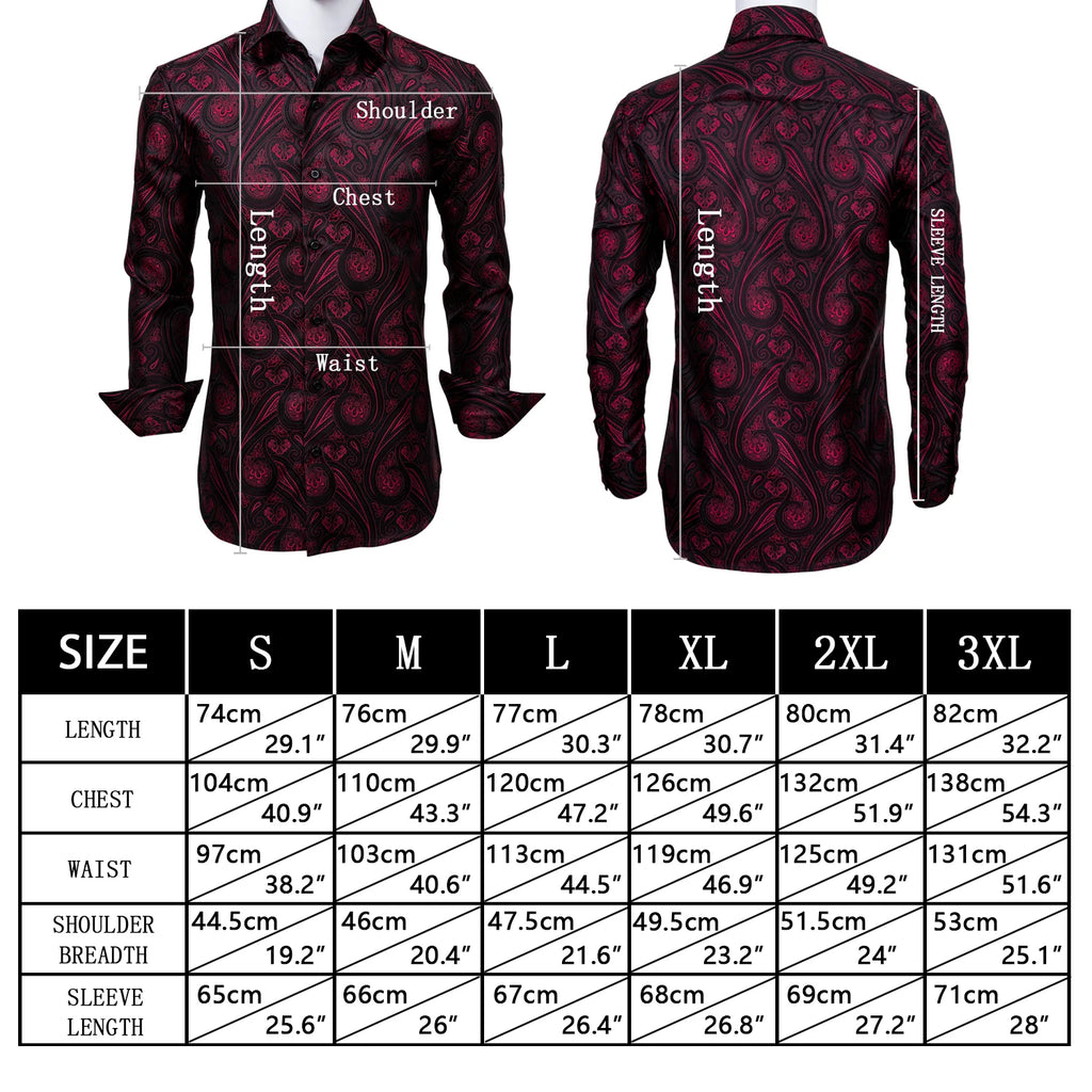 NOVA STORE Camicie da uomo a maniche lunghe con stampa paisley dorata, camicie casual con fiori per uomo, camicie eleganti, spilla da colletto leopardata firmata.