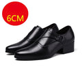 NOVA STORE. Scarpe eleganti da uomo in pelle con tacco alto, scarpe da lavoro britanniche con rialzo.