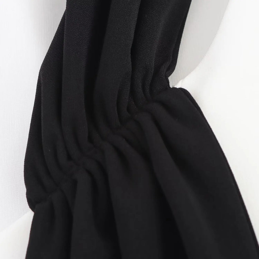 NOVA STORE Abito corto estivo da donna, bianco, con collo alto, senza maniche, schiena scoperta e cerniera, stile vacanze, sexy.